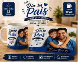 Kit personalizado dia dos pais caneca 325 ml quebracabeça 24 peças Kit personalizado dia dos pais caneca 325 ml quebracabeça 24 peças