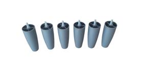 Kit Pes Cama box 7 pes Conico Cinza com 12 cm de altura