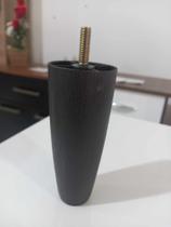 Kit Pés Cama box 7 pés Cônico Tabaco com 12 cm de altura