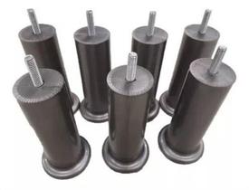 Kit Pes Cinza Cama box 12 pes com 13 cm de altura e 12 Puxador de Gavetas - FENIX MENDONCA