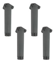 Kit Pés Itatiaia Móveis Armário Balcão 17cm Parafusar Cinza/Branco 4 Pçs