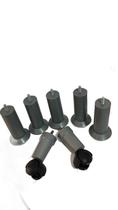 Kit Pes Para Cama Box Com 4 Pes e 2 Rodizio Cinza Com 13 Cm de Altura Kit Pes Para Cama Box Com 4 Pes e 2 Rodizio Cinza Com 13 Cm de Altura