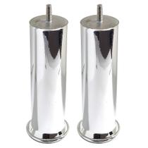 Kit Pes Para Cama Box Cromado com 13 cm de altura Com 2 Unidades