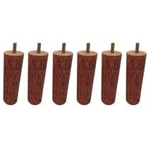 Kit Pés Para Cama Box de Madeira com Protetor de piso com 12 cm de Altura Com 7 Unidades