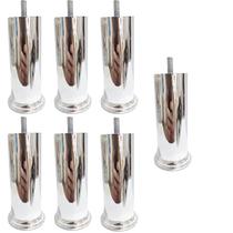 Kit Pés Para Cama Box e Moveis em Geral Com 12cm de Altura Resistente Rosca Maquina Com 6 Unidades