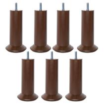Kit Pes Para Cama Box e Moveis em geral Com 8 Unidades de 13cm de altura na Cor Marrom Kit Pes Para Cama Box e Moveis em geral Com 8 Unidades de 13cm de altura na Cor Marrom