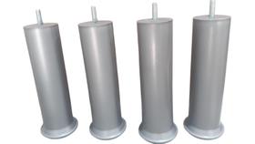 Kit Pes Para Cama Box Na Cor Cinza com 13 cm de altura Com 7 Unidades