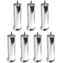 Kit Pes Para Cama Box na Cor Cromado com 18cm de Altura Elevando a Altura da Cama Com 7 Unidades Kit Pes Para Cama Box na Cor Cromado com 18cm de Altura Elevando a Altura da Cama Com 7 Unidades