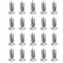Kit Pés Para Moveis em Geral Cromado Com Rosca Soberba Com 10cm de Altura Resistente Com 12 Unidades