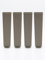 kit Pés para Móveis Regulável Quadrado 17cm Bronze, c/ Parafuso de Fixação kit Pés para Móveis Regulável Quadrado 17cm Bronze, c/ Parafuso de Fixação