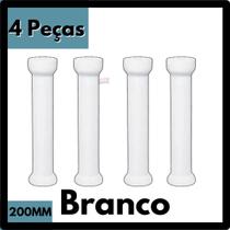 Kit Pés Reposição Armário Regulavel 04 peças branco 200mm