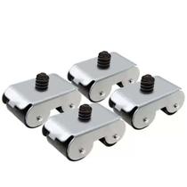 KIT Pés Rodizio P/ Fogão Geladeira Extra Forte Secalux 8 Pçs KIT Pés Rodizio P/ Fogão Geladeira Extra Forte Secalux 8 Pçs