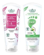 Kit Pés Uréia Hidratação Máxima + Esfoliante Flores e Vegetais 200g