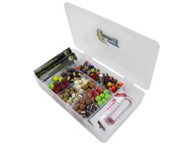 Kit Pesca 150 Evas Formato Ração (12mm) + 100 Miçangas + Estojo P + Acessórios Kit Pesca 150 Evas Formato Ração (12mm) + 100 Miçangas + Estojo P + Acessórios
