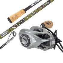Kit Pesca 18kg Carretilha AntiCabeleira Vara 1,80mt 20lb