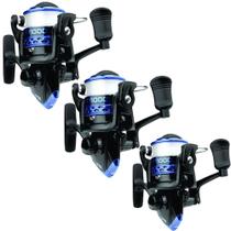 Kit Pesca 3 Super Molinetes Resistentes LP1000 com Linha