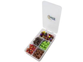 Kit Pesca 80 Evas Formato Ração (12mm) + 30 Miçangas + Estojo PP Kit Pesca 80 Evas Formato Ração (12mm) + 30 Miçangas + Estojo PP