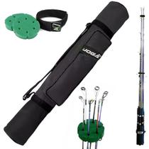 Kit Pesca Bolsa Porta Varas Com Bolso Lateral e Alça + Organizador de Vara