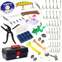 Kit Pesca Caixa Alicate Pega Peixe Isca Artificial +Itens - Sekyped