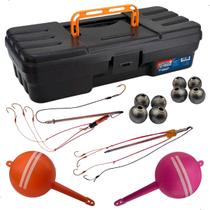 Kit Pesca Carpa Cabeçuda 2.0 Maleta Chumbadas Chuveirinhos Bóias Paulistinha Kit Pesca Carpa Cabeçuda 2.0 Maleta Chumbadas Chuveirinhos Bóias Paulistinha