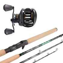 Kit Pesca Carretilha Maruri Black Tamba Pro + Vara Maruri Go Cast 2,13m 20-40Lbs