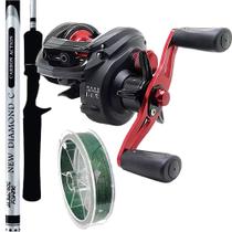 Kit Pesca Carretilha Montana 10000 Vara Carbono 1,68mt 12lb - maruri