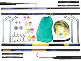 Kit Pesca Com 4 Varas Telescópicas (2 de 2,10m e 2 de 2,70m) + Acessórios (Ref. 131) Kit Pesca Com 4 Varas Telescópicas (2 de 2,10m e 2 de 2,70m) + Acessórios (Ref. 131)