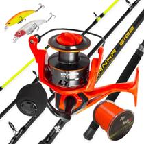 Kit Pesca Completo 14kg Molinete Vara 2,10mts Linha e Iscas