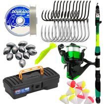 Kit Pesca Completo Barato Vara Molinete Linha + Acessórios Kit Pesca Completo Barato Vara Molinete Linha + Acessórios