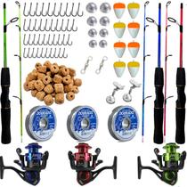Kit Pesca Completo Molinete 3 Rolamento Vara 1,20M Kit Pesca Completo Molinete 3 Rolamento Vara 1,20M