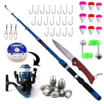 Kit Pesca Completo Vara Molinete + Acessórios