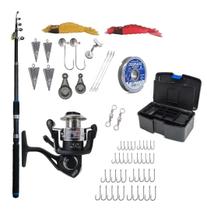 Kit Pesca De Praia Vara 3,60 Molinete Caixa e Acessórios