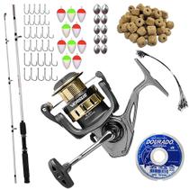 Kit Pesca de Rio Molinete Versus Vara 1,80m e Acessórios Kit Pesca de Rio Molinete Versus Vara 1,80m e Acessórios
