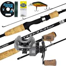 Kit Pesca Dourado Carretilha Zaire Vara 20b Isca Glico Linha Lado:Esquerdo