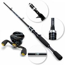 Kit Pesca Esportiva Carretilha Vara 1,65m 20lb Carbono