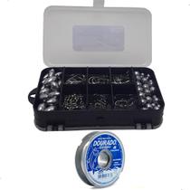 Kit Pesca Esportiva Linha Anzol Chumbada Summer