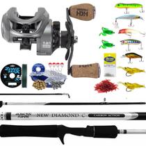 Kit Pesca Esportiva Vara Carbono Carretilha Zaire Makis Fishing Estojo Kit Pesca Esportiva Vara Carbono Carretilha Zaire Makis Fishing Estojo
