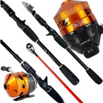 Kit Pesca Iniciante Spincast Pardal Vara Telescópica Gatilho Kit Pesca Iniciante Spincast Pardal Vara Telescópica Gatilho