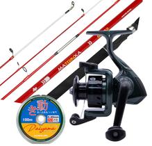 Kit Pesca Micro molinete Maruri C. Aluminio + Vara Albatroz