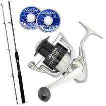 Kit Pesca Molinete Arena 4000 com Vara 1,80mts 10-40lbs e 200mts de Linha