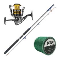 Kit Pesca Molinete Elite 6000 Gold Vara Super Cast 702H 2,13m Linha Multi 300m Kit Pesca Molinete Elite 6000 Gold Vara Super Cast 702H 2,13m Linha Multi 300m