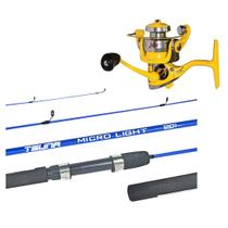 Kit Pesca Molinete Joker 4BB + Vara Saint Tsuna Micro Light Inteiriça Kit Pesca Molinete Joker 4BB + Vara Saint Tsuna Micro Light Inteiriça