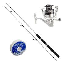 Kit Pesca Molinete Marine Sports Arena 4000+ Vara + Linha