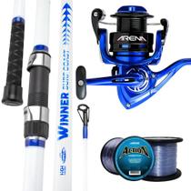 Kit Pesca Pesada Vara Winner Surf Molinete Arena Azul Marine Kit Pesca Pesada Vara Winner Surf Molinete Arena Azul Marine