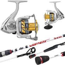 Kit Pesca Pesqueiro Molinete Ragnar 5 Rolamentos Vara Viper Cabo Bi Partido Makis Kit Pesca Pesqueiro Molinete Ragnar 5 Rolamentos Vara Viper Cabo Bi Partido Makis