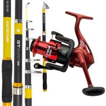 Kit Pesca Praia Molinete 4000 Supremo Vara GT Surf 3,00mt