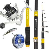 Kit Pesca Praia: Molinete Arena 4000 Vara 4,20mts Isca