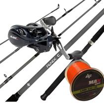 Kit Pesca Tamba Carretilha Blade Vara Fênix e Linha Tamba