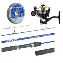 Kit Pesca Ultra Leve Molinete Joker Black 6 Rol. + Vara Tsuna 1,35m + Linha 100m Kit Pesca Ultra Leve Molinete Joker Black 6 Rol. + Vara Tsuna 1,35m + Linha 100m