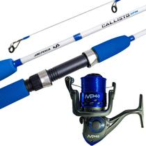 Kit Pesca Vara 1,65m + Molinete Fatal e Linha 100m